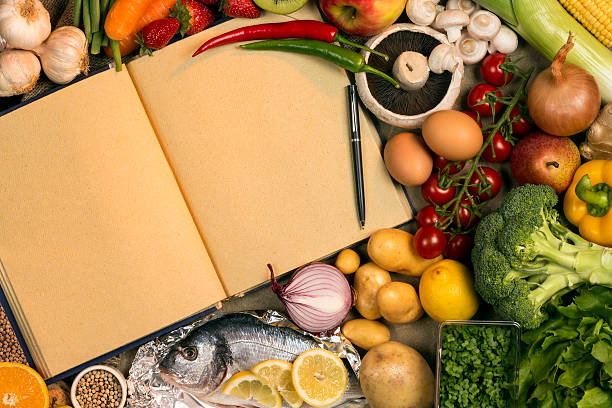 istock Staple Foods - Recipe Book - Space for Text 521382352