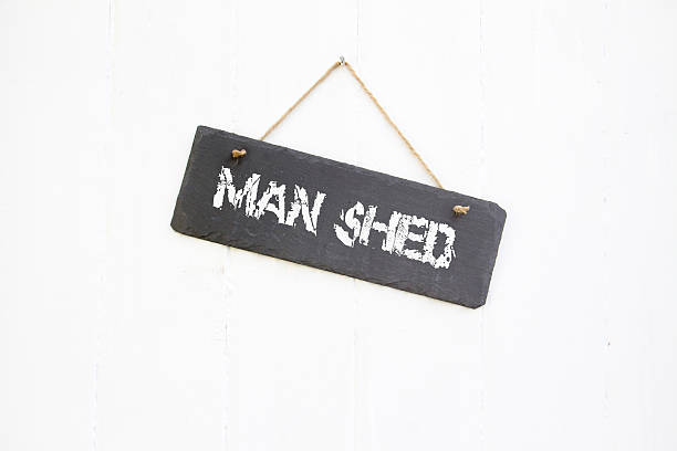 istock man shed sign on a door 521382662