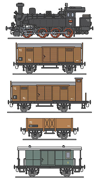 ilustrações de stock, clip art, desenhos animados e ícones de antigo trem a vapor - toy wagon train engine steam