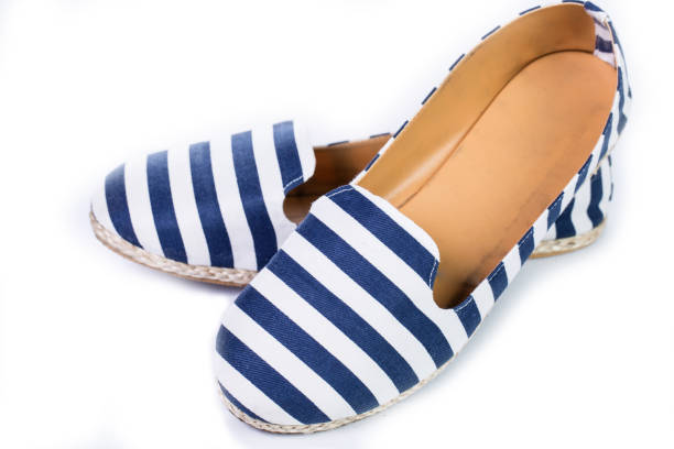 istock Blue and white color sandal shoes 521386001