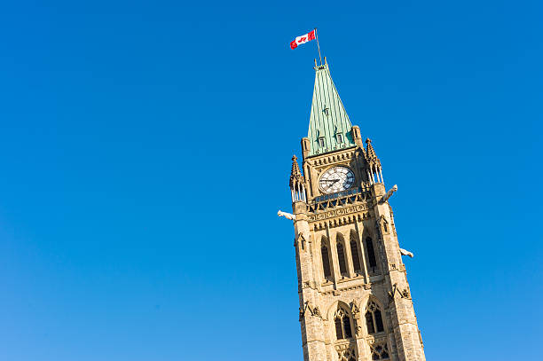 istock Close up of peace tower  in Ottawa, Canada 521387180