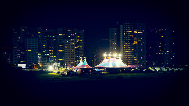 Part of a series of photographs that capture the magic of the circus in urban landscapes.