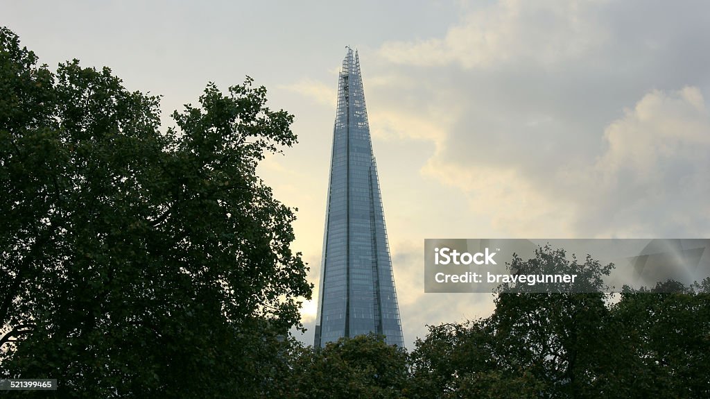 Cityscape of London at sunset with the skyscraper. London - 17 October 2014: View of the Shard in London. Architecture Stock Photo