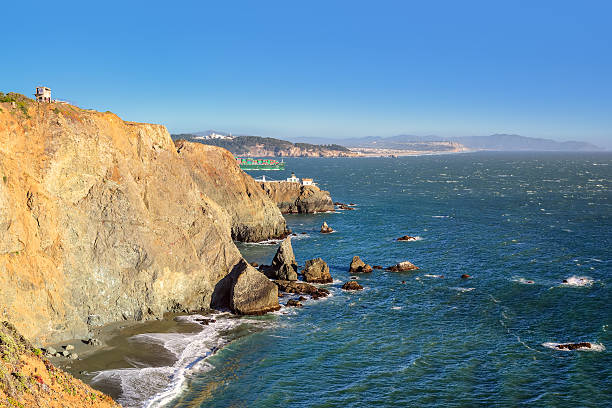 istock Rocks California Coast, Lighthouse Point Bonita, San Francisco 521405009