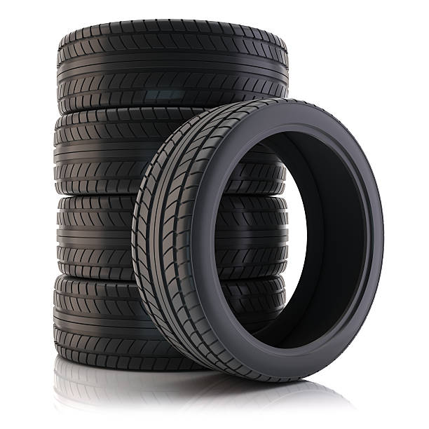 Group of automotive tires Group of tires isolated on white background truck in rain stock pictures, royalty-free photos & images