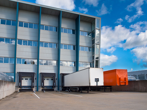 istock Transportation Center with Trailers 521414211