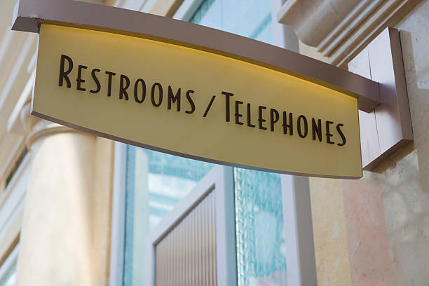 istock Restrooms/Telephones Sign. 521415263