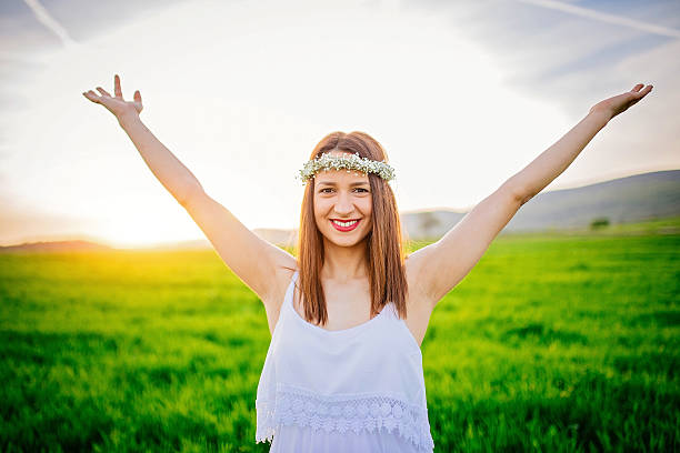 istock Happy girl on a beautiful day 521417034