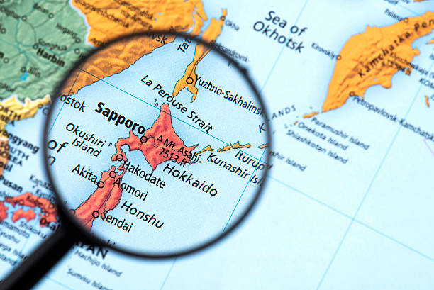 istock Map of Hokkaido in Japan 521417284