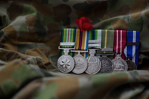 istock Australian Service medals - Isolated with copy space 521417796