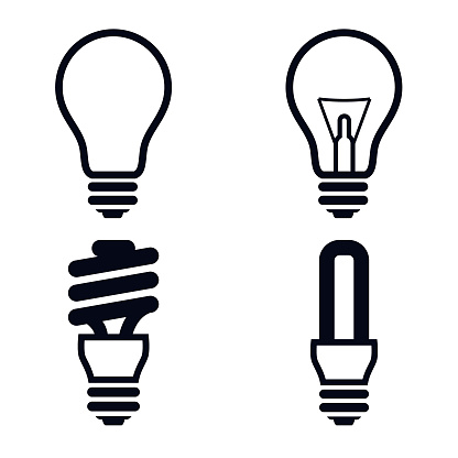 Light bulb icons vector Illustration