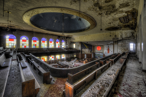 Derelict abandoned church.