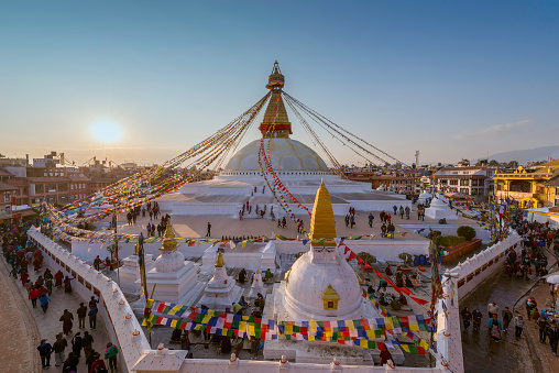 Boudhanath por estupa Katmandú, Nepal photo