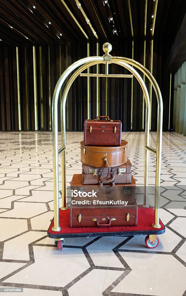 Carrinho de bagagem  - Foto de stock de Hotel royalty-free