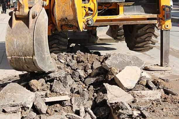 istock Excavation On Asphalt Road 521421615