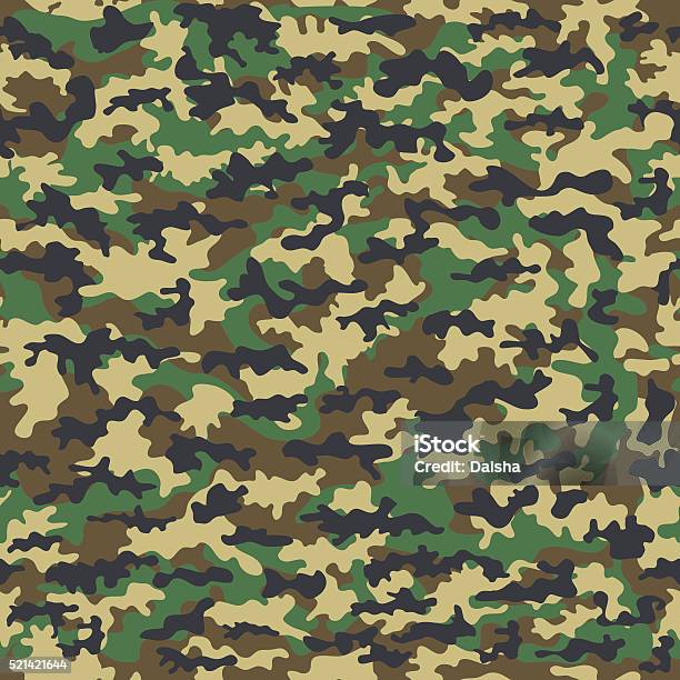 Seamless Camouflage Military Cloth Of Infantry Abstract Background Vector Illustration Stock Illustration - Download Image Now