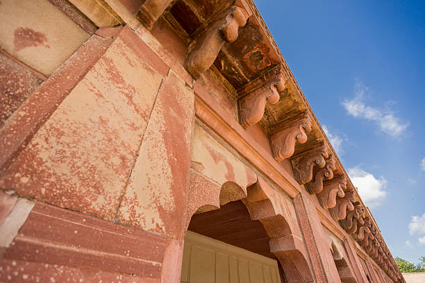columns in red Fort of Agra, Uttar Pradesh, India