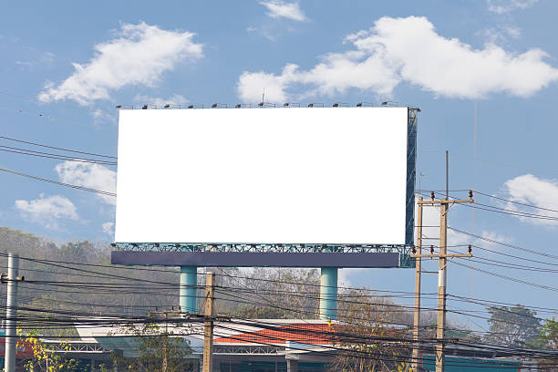 istock Blank billboard on the building. Useful for your advertisement. 521422348