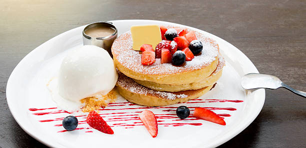 istock strawberry pancake on white plate 521423282