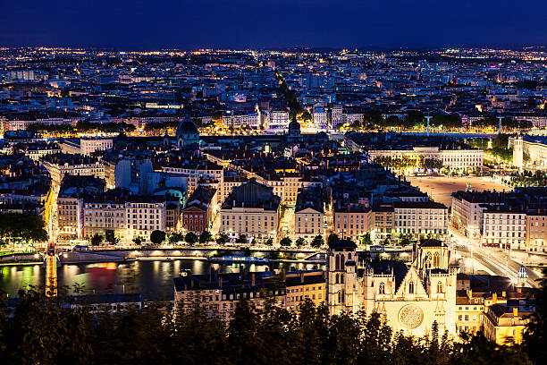 istock Aerial view of Lyon 521425206