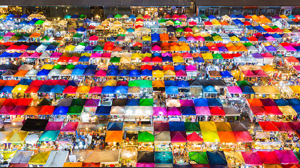 istock Top of Weekend night market 521426492
