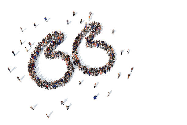 istock Group of people forming a quotation symbol 521432886