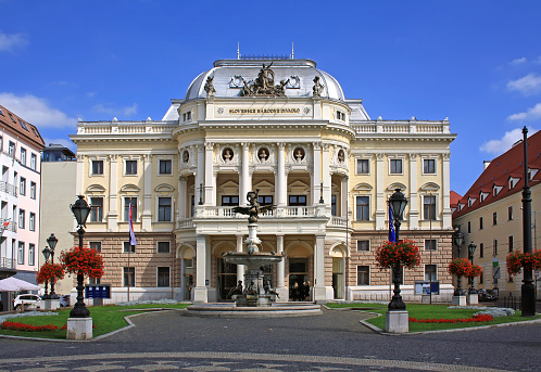 The old Slovak National Theatre building in Neo-Renaissance style