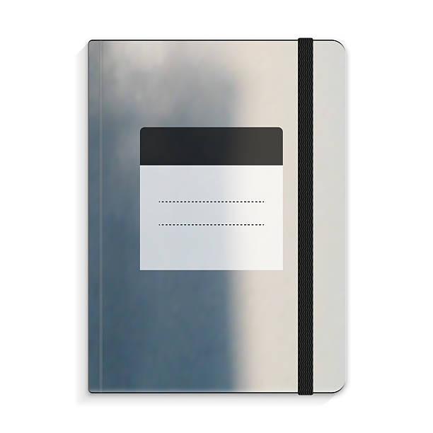 istock Black copybook with elastic band bookmark illustration. 521438311