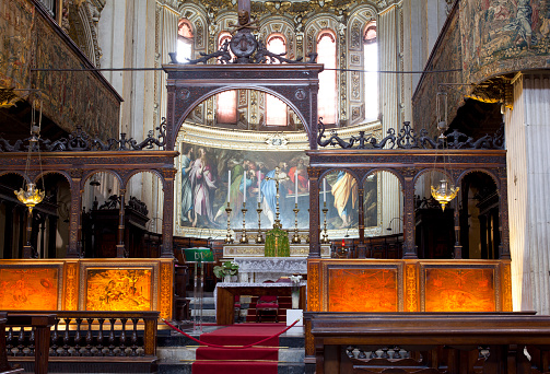 Interior of the Basilica of Santa Maria Maggiore Bergamo Alta, Italy