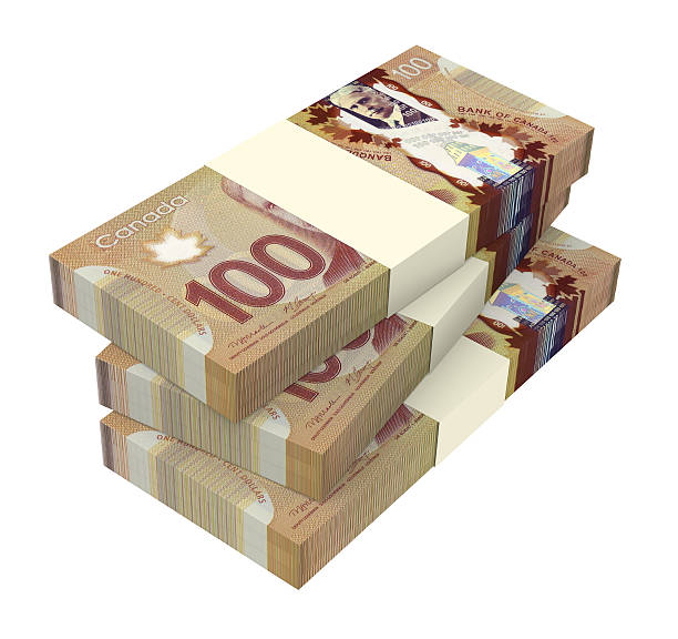 istock Canadian dollars money isolated on white background. 521440365