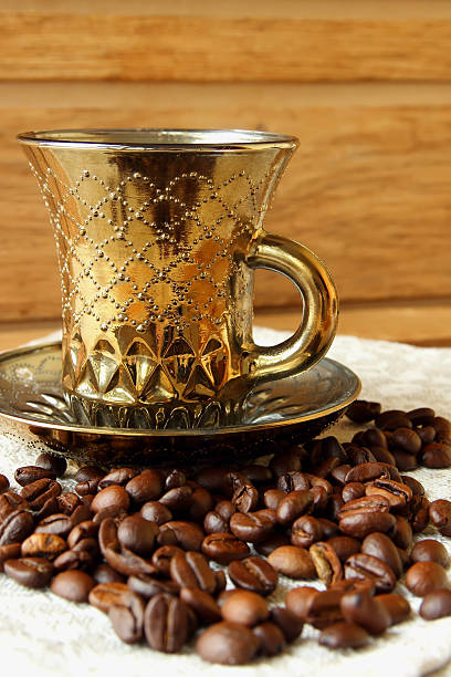 istock Cup of coffee and coffee beans. 521441387
