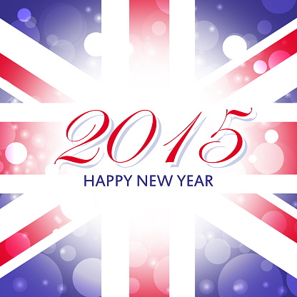 england happy new year 2015 flag banner background