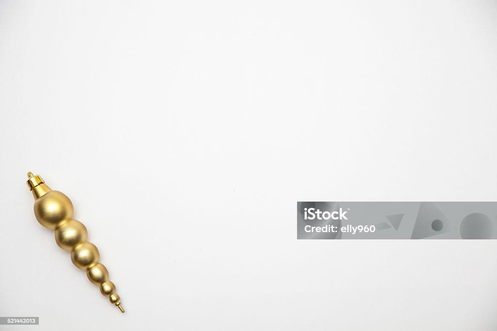 Gold Icicle in corner Gold Icicle in the corner Christmas Stock Photo