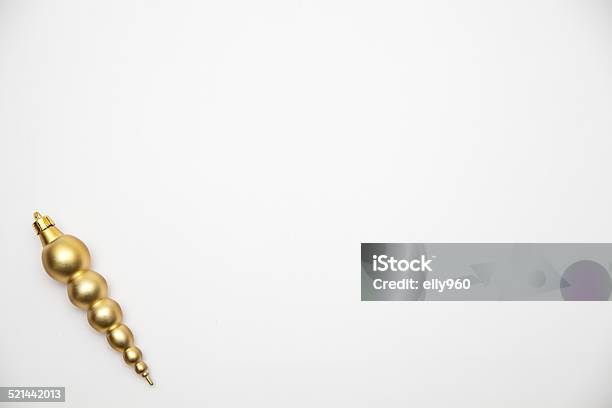 Gold Icicle In Corner Stock Photo - Download Image Now - Christmas, Gold - Metal, Gold Colored