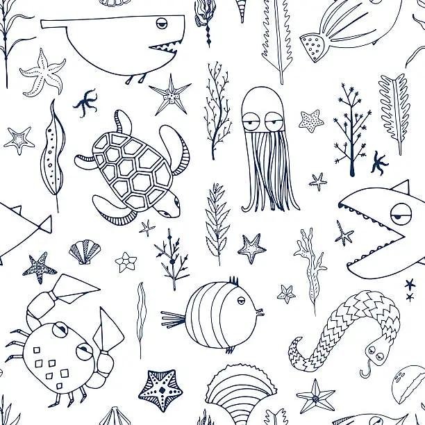 Vector illustration of Underwater Pattern