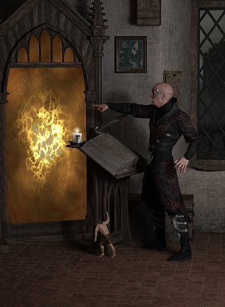 istock Sorcerer Opening a Magic Portal 521451929