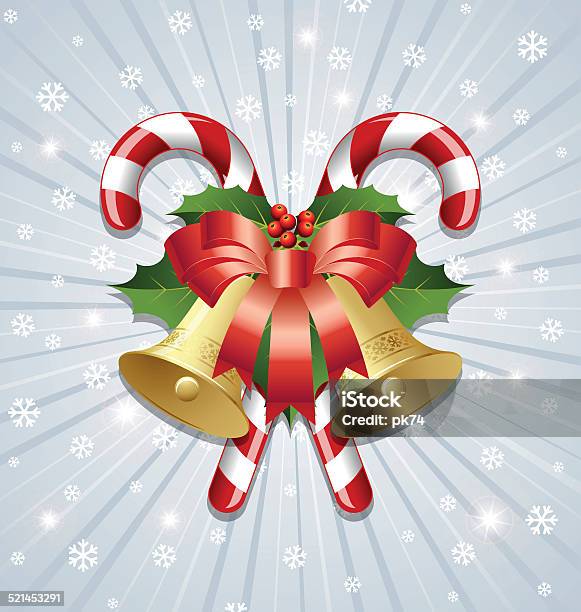 Candy Canes And Bells Decoration Stock Illustration - Download Image Now - Backgrounds, Bell, Bent