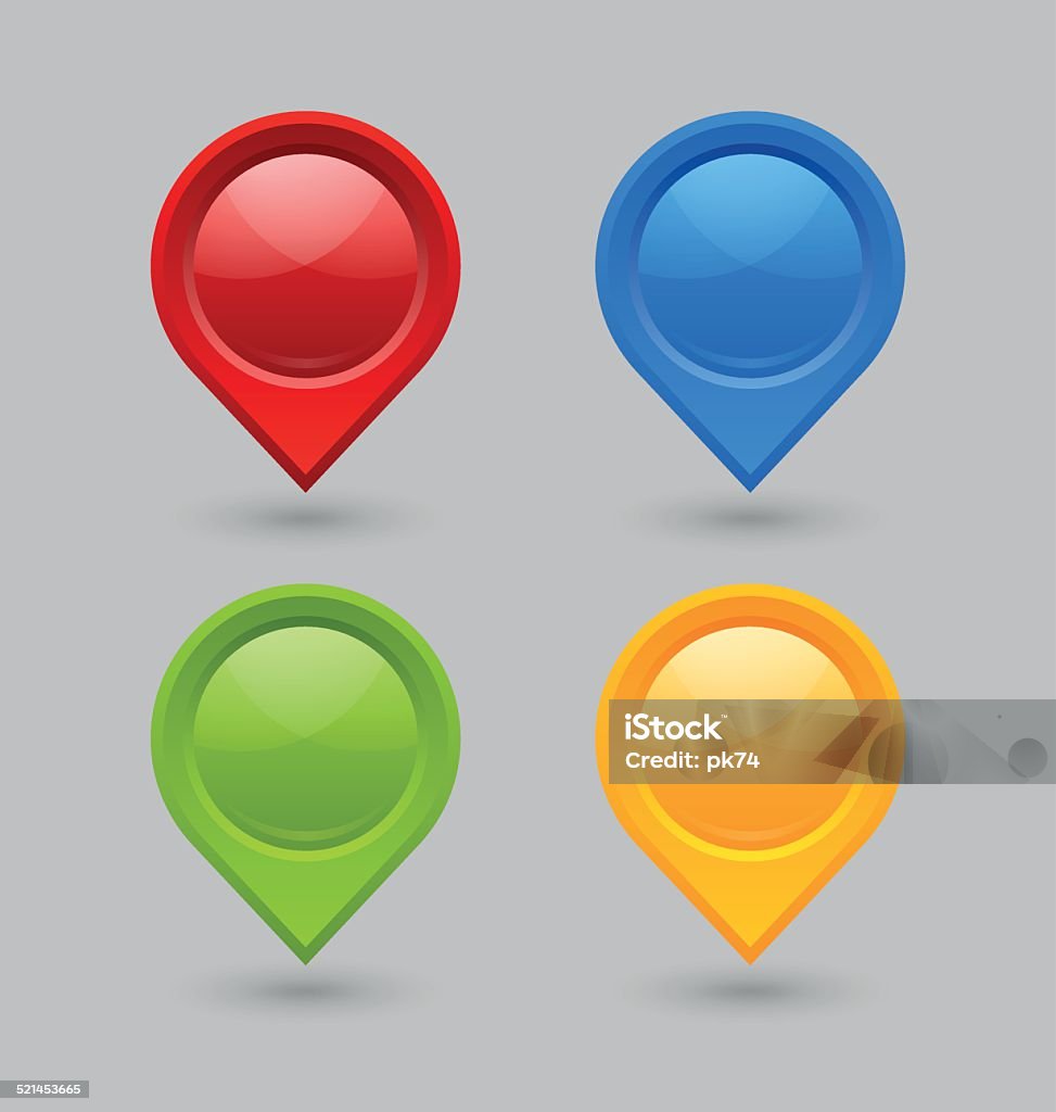 Point Markfor Map Map Mark Pointers Stock Illustration - Download Image Now - Arranging ...