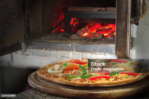 Pizza Stock Photo - Download Image Now - Baking, Bread, Brick