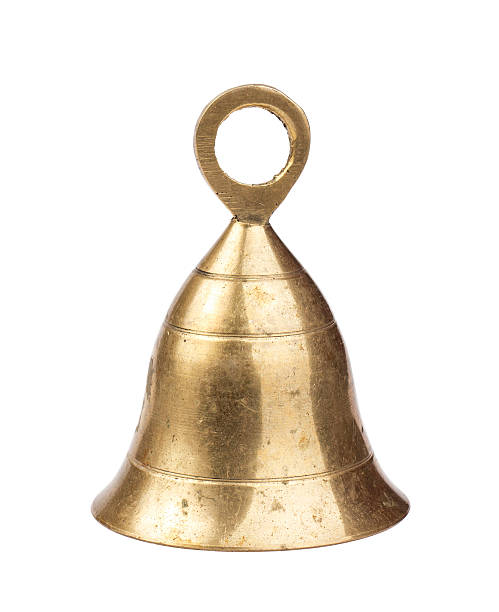 istock Classic gold bell on a white background 521454359