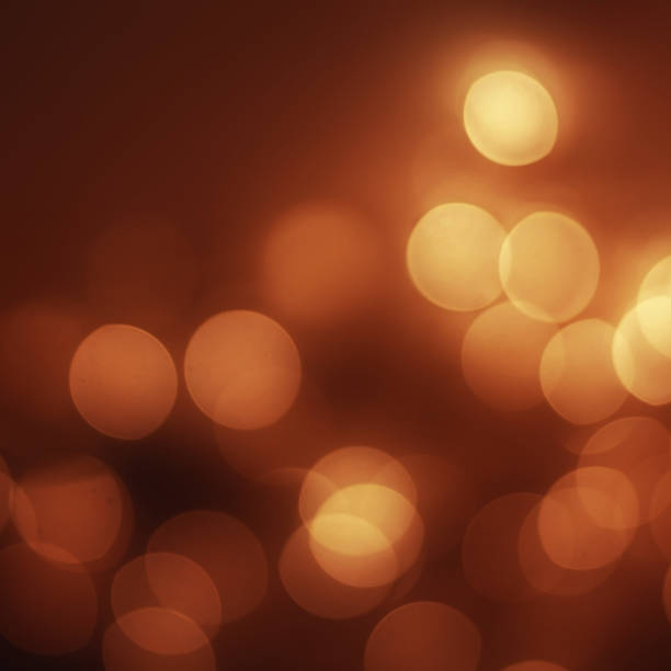 istock Abstract Night background with gold bokeh lights  and place for 521454395