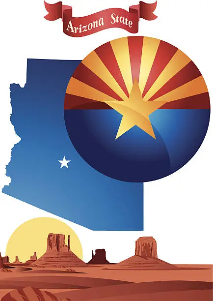 Vector illustration of Arizona