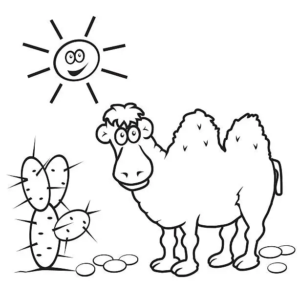 Vector illustration of camel