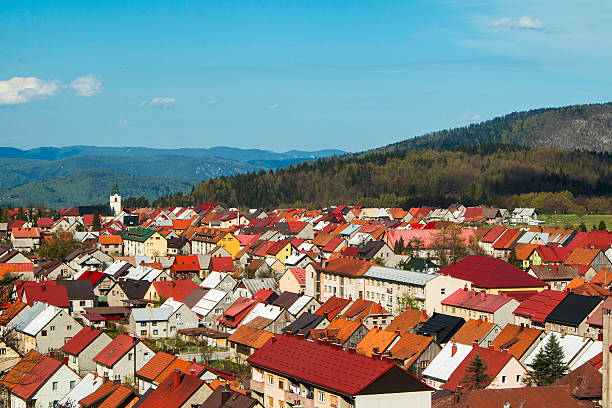 istock Panoramic view of Croatian town Delnice, Gorski Kotar 521458218
