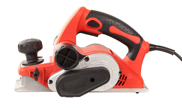 istock Electric  bench plane for home handyman use, isolated over white 521458255