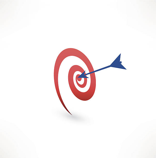 Target and arrow icon. The concept of purpose. Logo design. vector art illustration