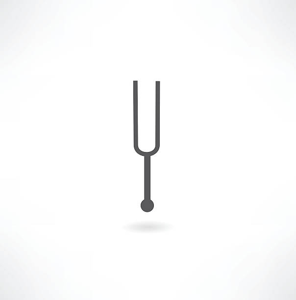 tuning fork icon vector art illustration