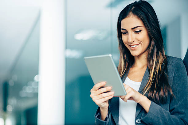 Businesswoman with tablet