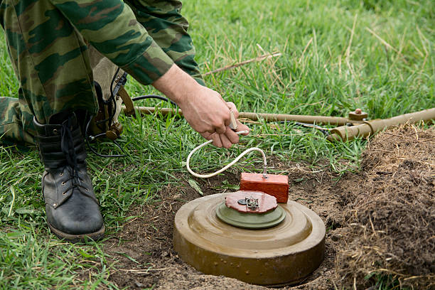 istock Anti-tank mines and TNT. 521462762