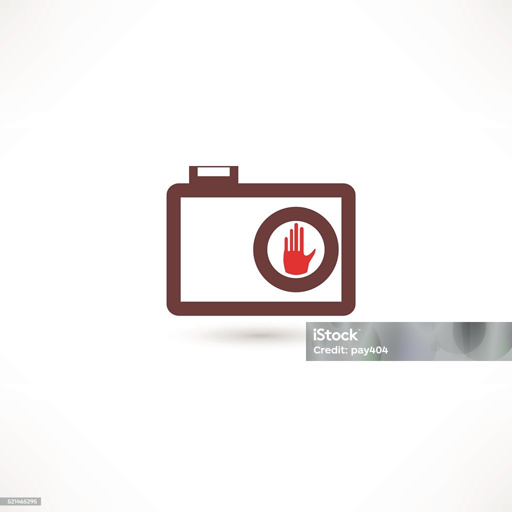 Camera And Human Hand Stock Illustration - Download Image Now - Blue ...